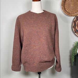 Vintage Scotland Wool Fisherman’s Sweater
Heather Orange/Brown Oversized X-Large